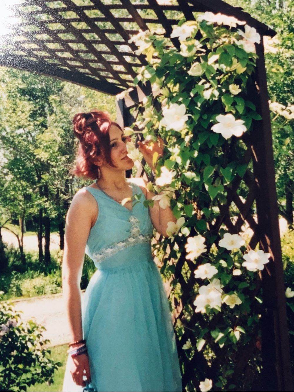 Vintage fairy slip dress with floral appliqué - Picture 3 of 12